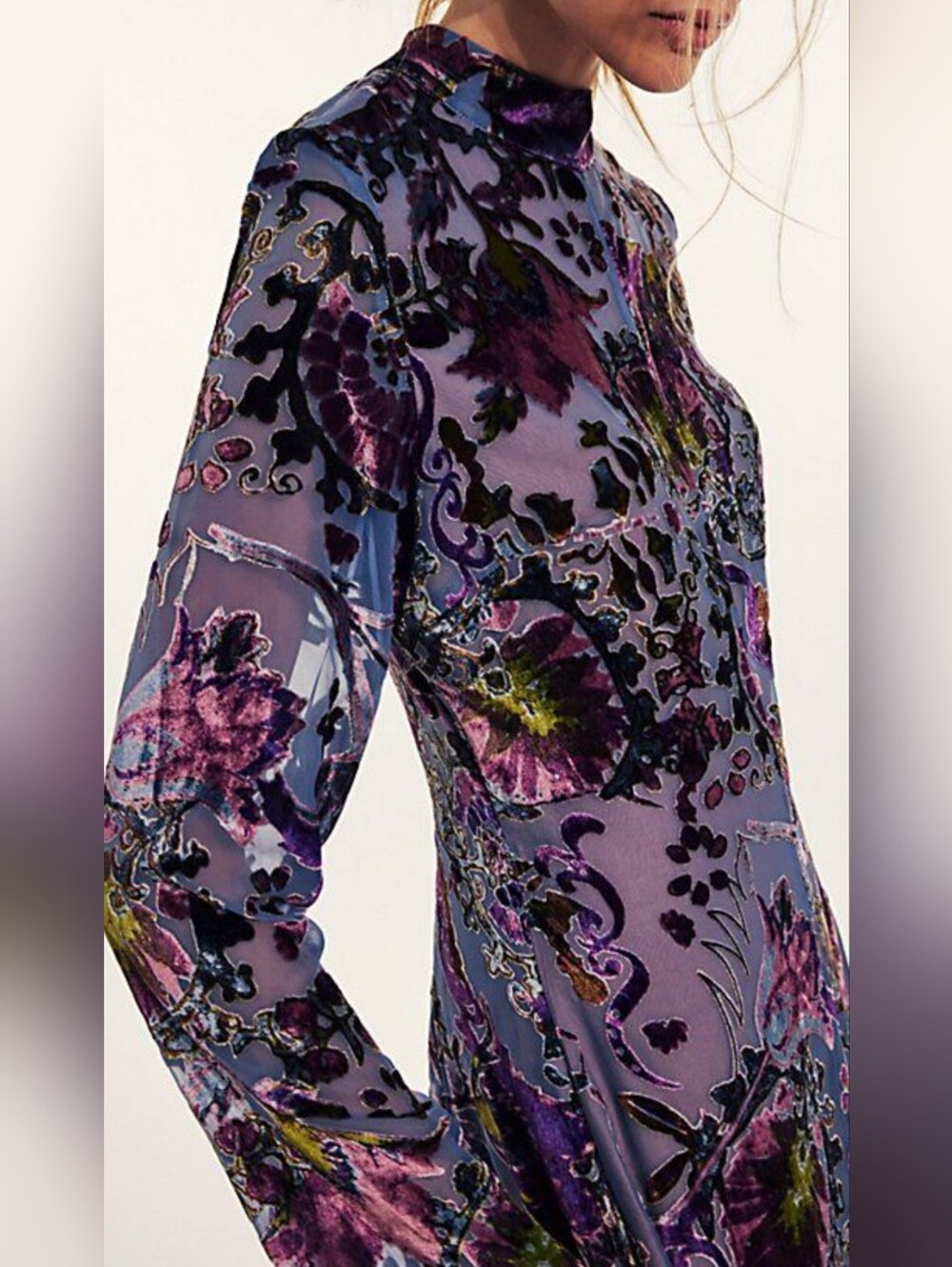 Free People Velvet Open Back Maxi Dress - Picture 3 of 8
